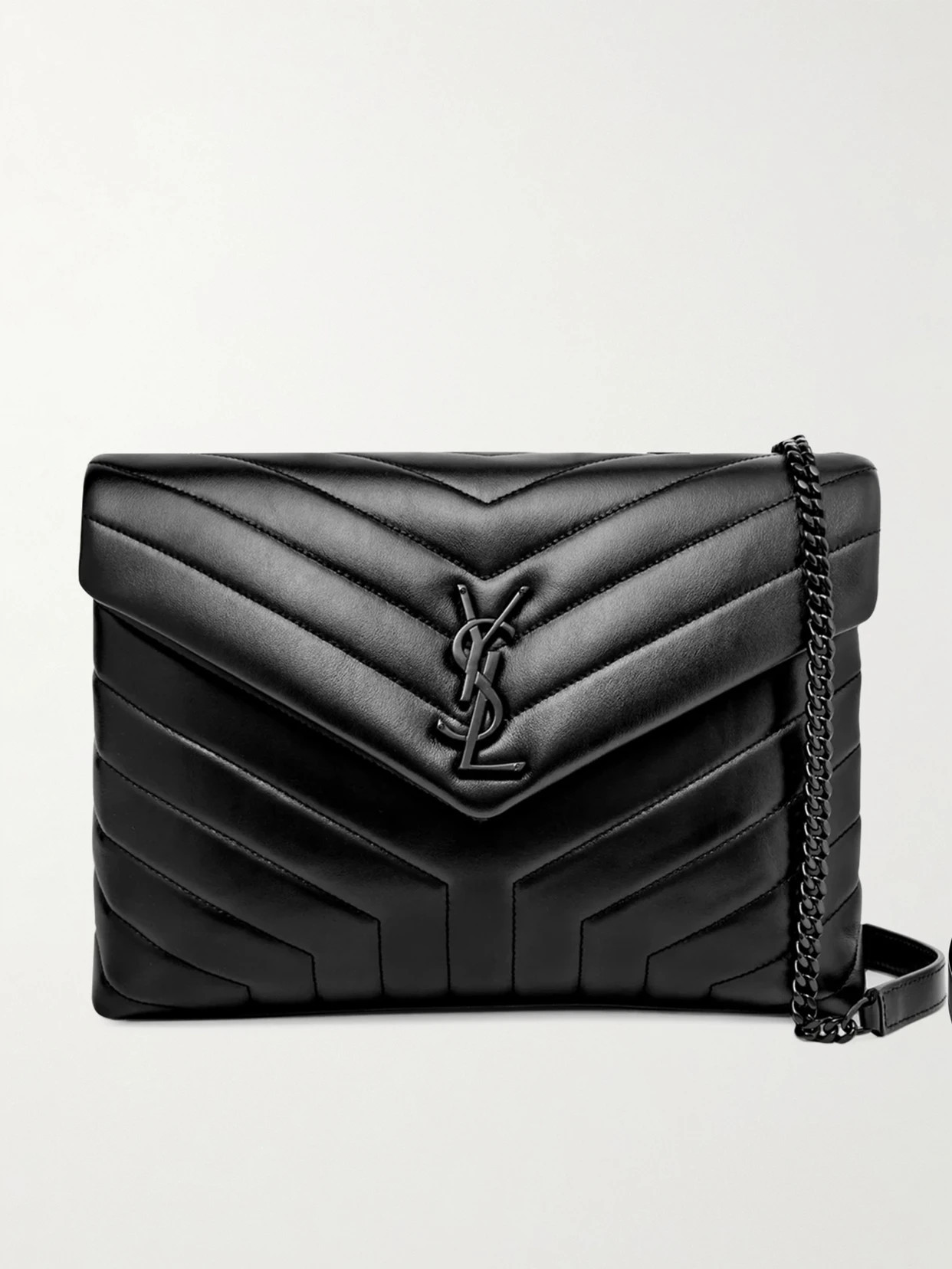 SAINT LAURENT - Loulou Medium Quilted Leather Shoulder Bag - Black | NET-A-PORTER (UK & EU)
