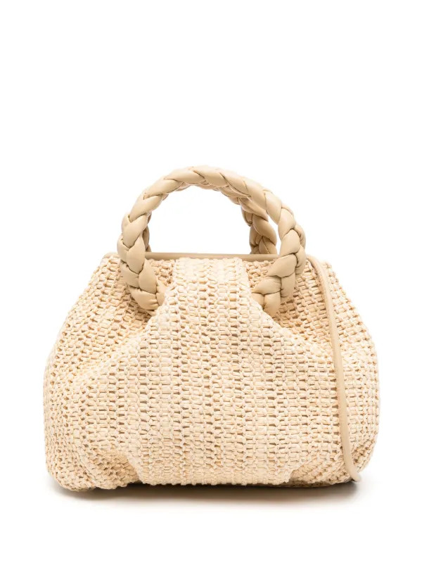 trapeze raffia tote bag | Farfetch Global