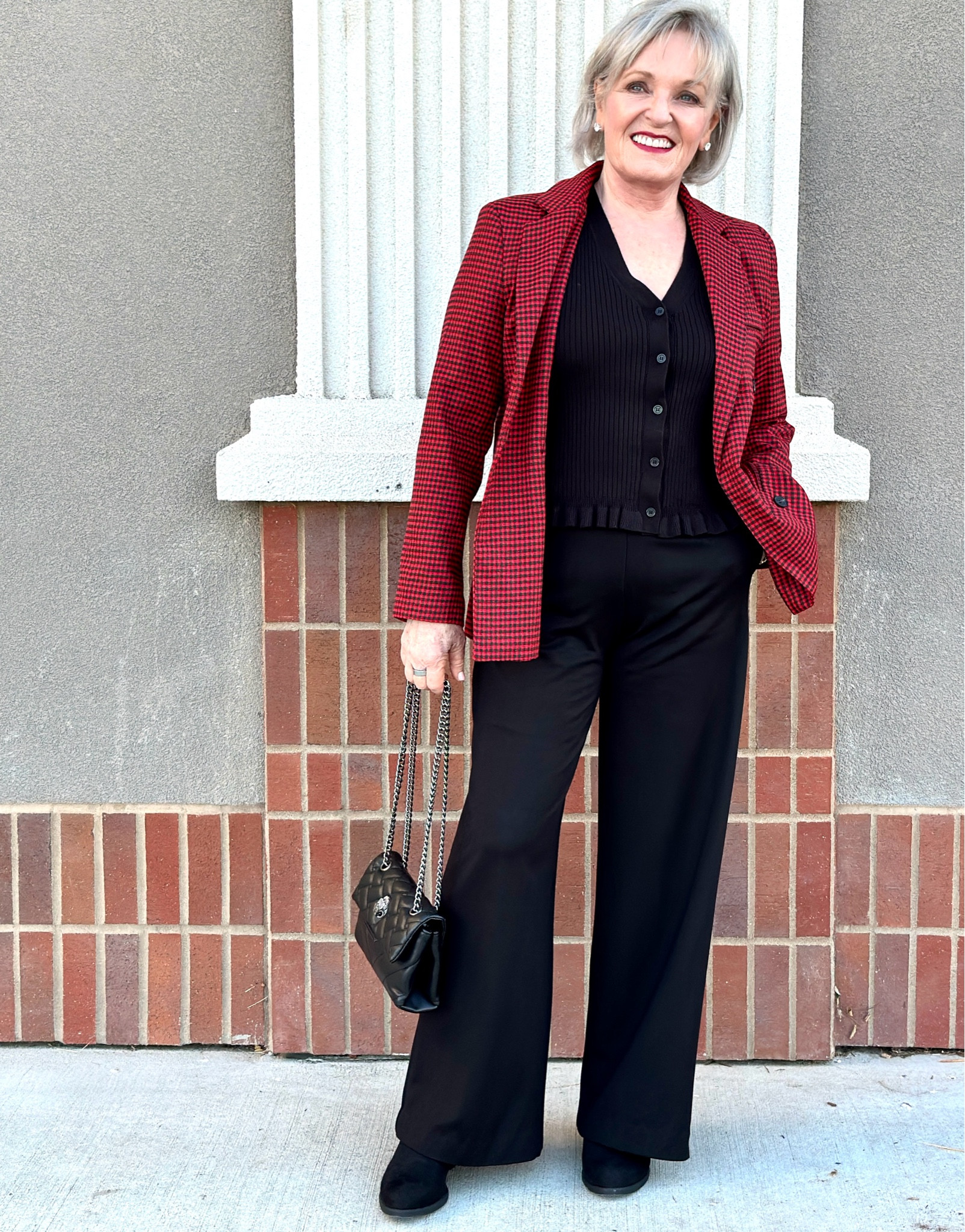 Fabulous Walmart Finds!
Prettiest Ruffle Hem Cardigan Sweater (size M) is lightweight and perfect for fall. 
Styling it with these wide-leg pull-on pants ( Size M) are incredibly comfy and can be styled MULTIPLE ways. 
My blazer is almost sold out so I’ve linked some others  
I added comfy suede Chelsea Boots, CZ earrings and a STUNNING Kurt Geiger London 2024 silver chain crossbody! The price of this bag will blow you away🖤🖤🖤
You can learn more about Walmart and shop their fabulous finds through the LTK app. 
@walmartfashion #walmartpartner #walmartfashion


#LTKFindsUnder100 #LTKFindsUnder50 #LTKItBag