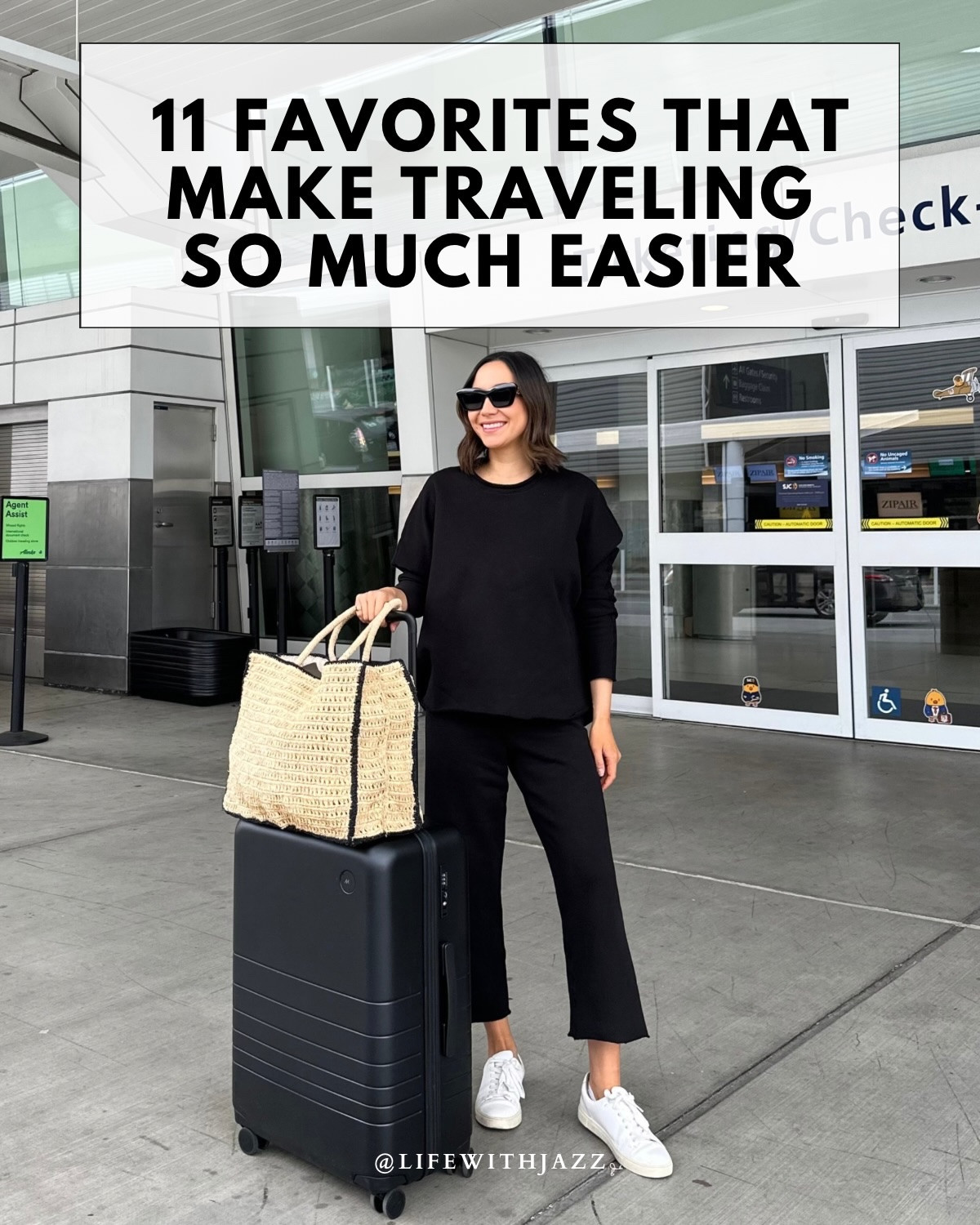 11 travel favorites 

1. Aritzia lodge pants — on sale! Are wrinkle-free and wash well 
2. Sophiya backpacks - from my jewelry & accessories Line, fold flat for easy packing 
3. Lululemon always effortless jacket — Wind & water-resistant 
4. Varley matching sets 
5. Quince carry-on suitcase — budget-friendly 
6. Miami crocs toe-loop sandals — we’ll padded + comfy to wear all day 
7. Beis weekender bag 
8. Portable charger 
9. Toiletry bag 
10. Bose noise-cancelling head phones 
11. Portable Amazon travel blanket

#LTKmomlife #LTKSeasonal #LTKTravel
