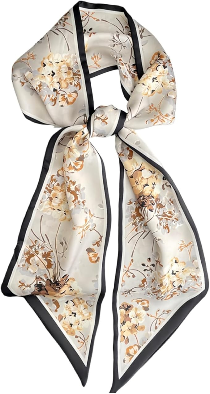 MINIDORA Satin Scarves for Women 59× 5.9 inches Elegant Silk Feeling Scarf for Bag Headwrap Ligh... | Amazon (US)