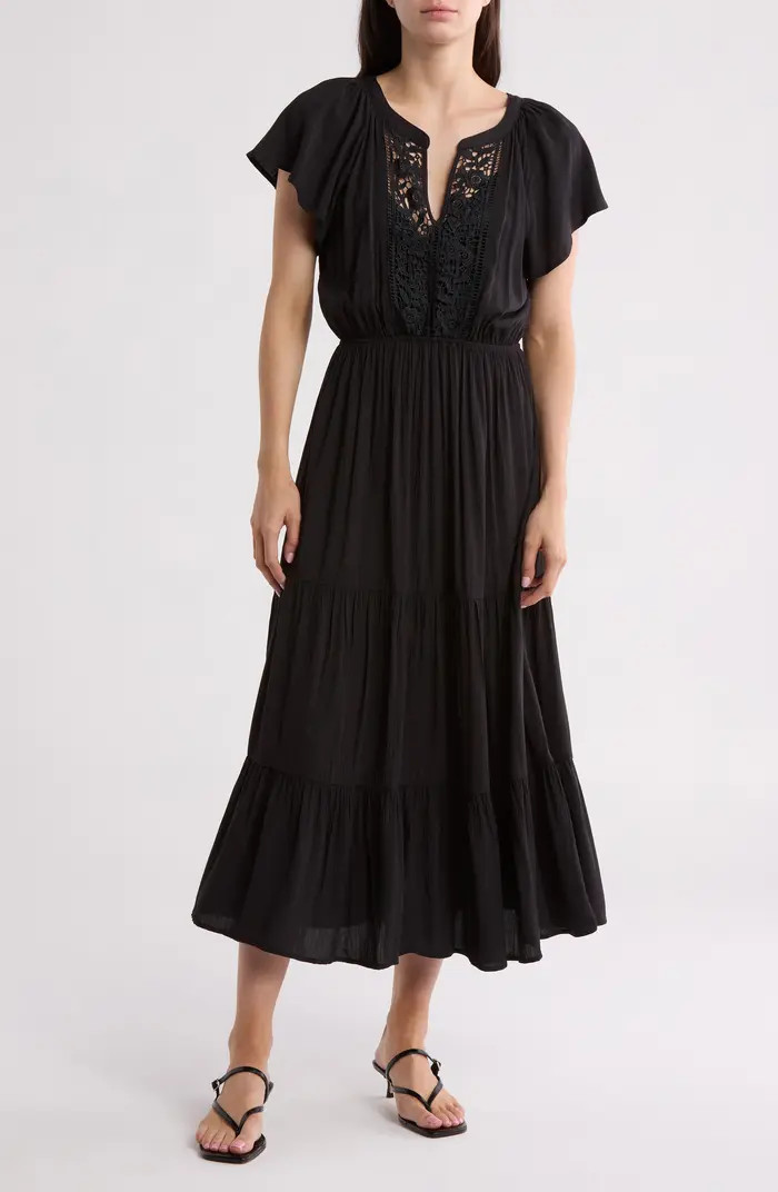 Crochet Trim Maxi Dress | Nordstrom Rack