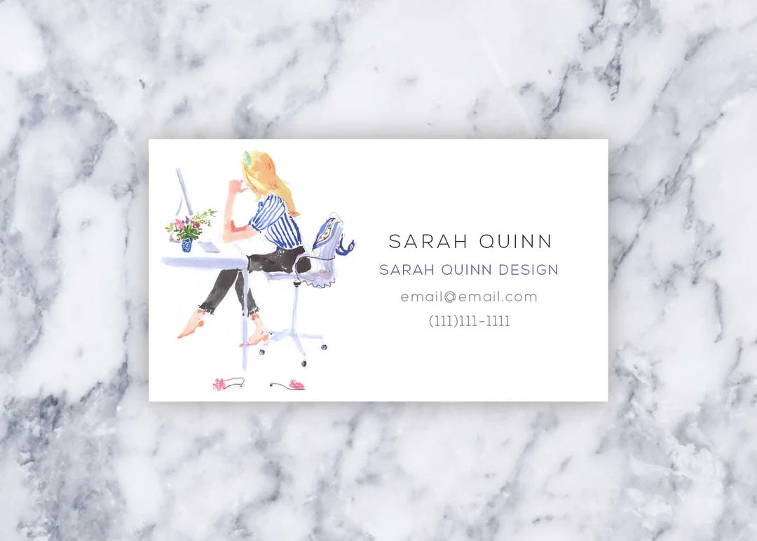 Custom Business/Calling Cards: Sitting in Stripes | Etsy (US)