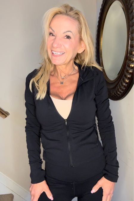 This jacket and leggings are some of the most used items in my closet. Love this buttery soft set for travel, workouts and just running around. 

xoxo
Elizabeth 

#LTKfindsunder50 #LTKover40 #LTKActive