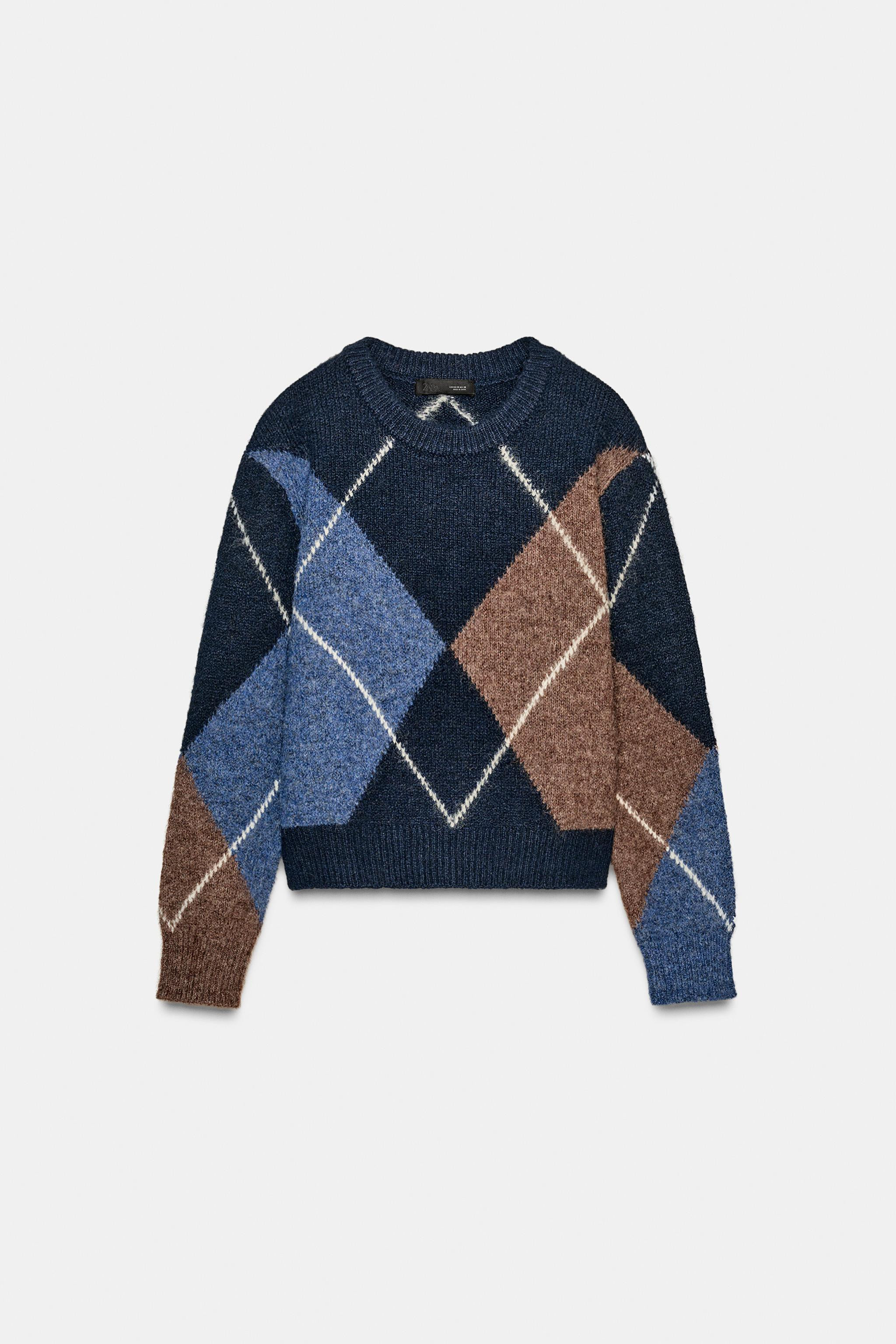 ARGYLE KNIT JUMPER | Zara US