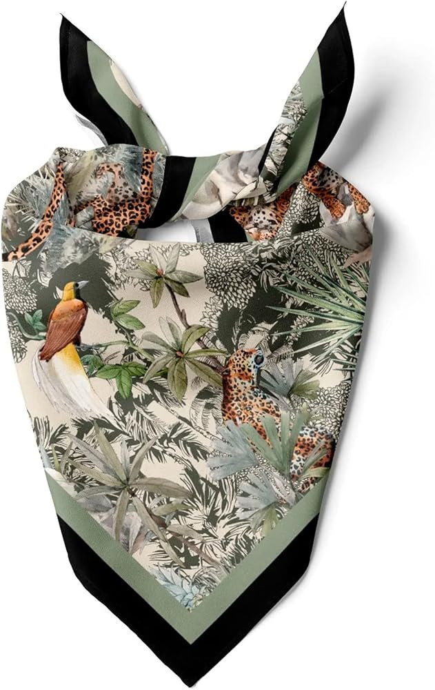 dscarf Womens Neck Scarf 21"x21" Small Square | Headband Scarf Ethnic Bandana Head Scarf Flowerin... | Amazon (US)