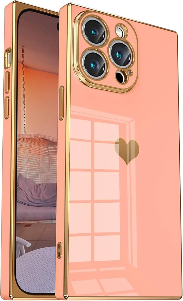Tzomsze Compatible with Square iPhone 13 Pro Max Case,Cute Full Lens Protection & Electroplate Re... | Amazon (US)