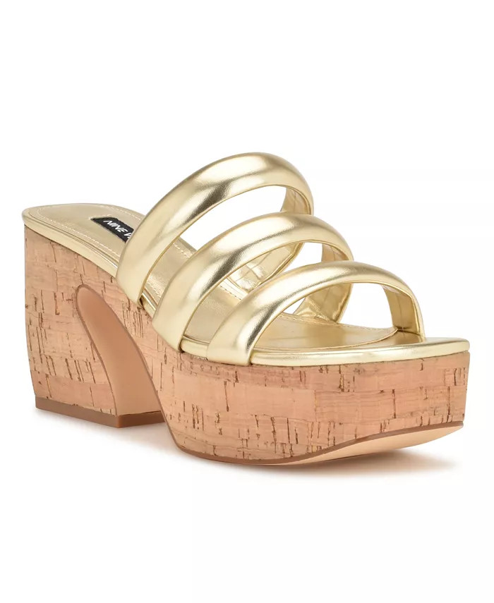 Women's Danne Square Toe Strappy Wedge Sandals | Macys (US)