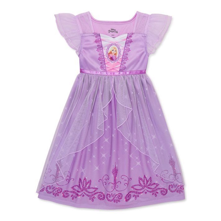 Disney Princess Rapunzel Toddler Girls Fantasy Nightgown, Sizes 2T-5T | Walmart (US)