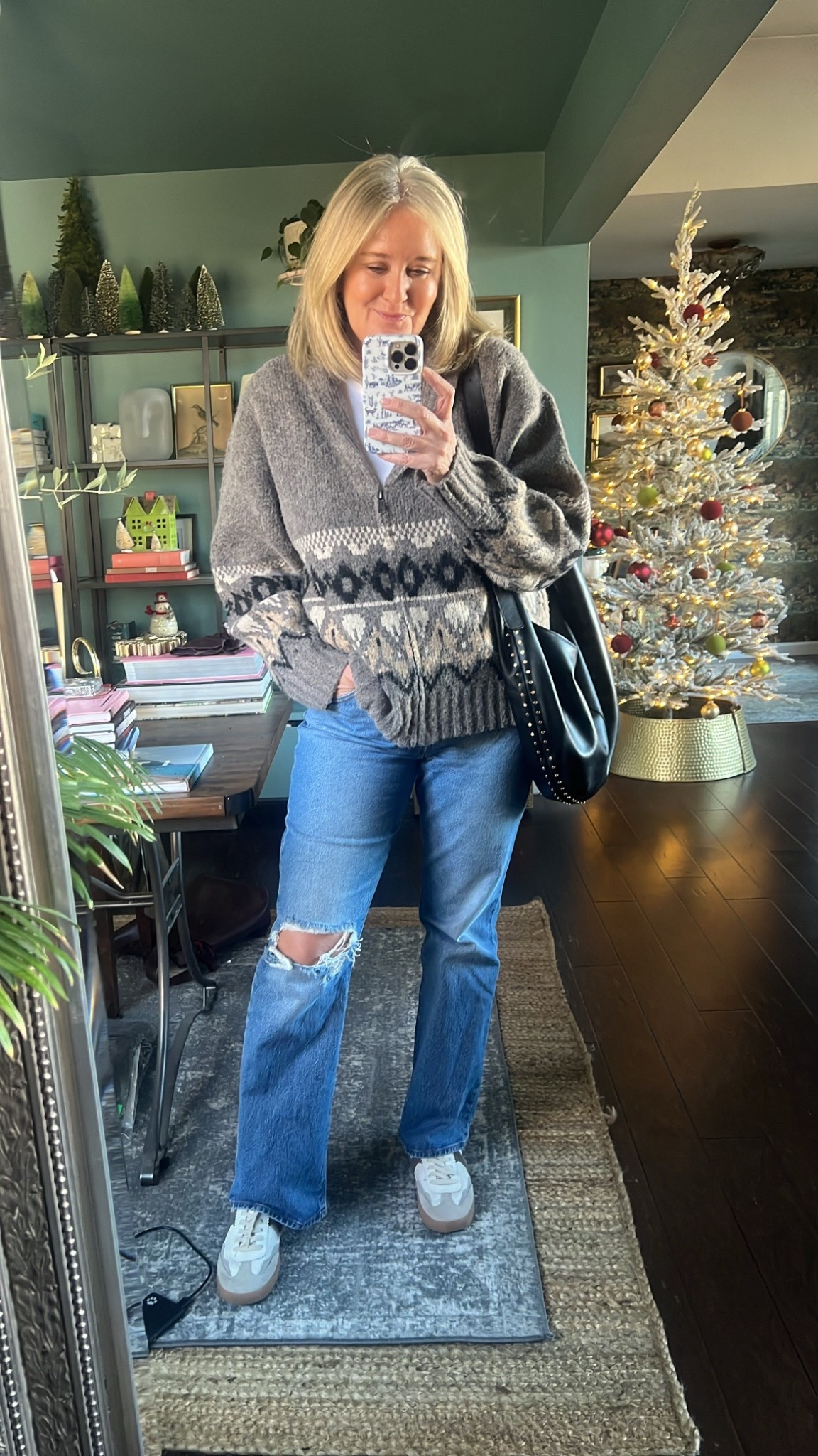 Casual Sunday
Sweater Size Medium
Jeans sized up one

#LTKdayinmylife #LTKOver40 #LTKootd