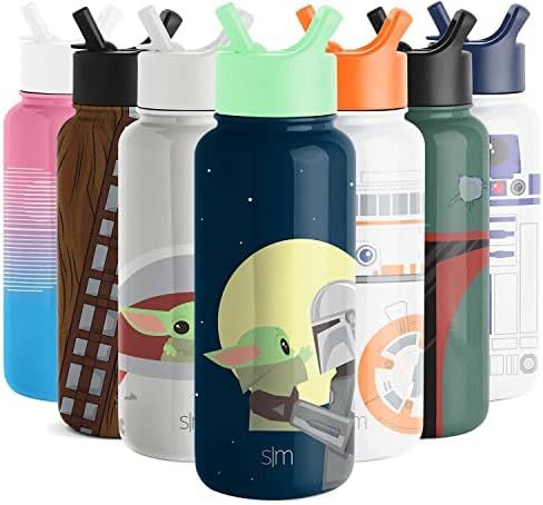Simple Modern Star Wars Water Bottle with Straw Lid Vacuum Insulated Stainless Steel Metal Thermo... | Amazon (US)