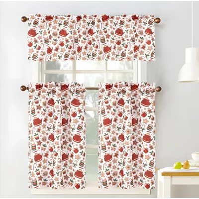 Christmas Kitchen Curtain Set | Wayfair North America