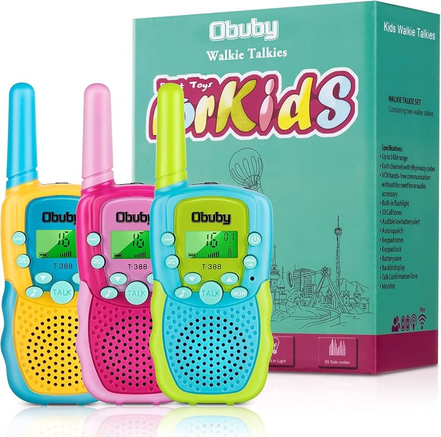 Obuby Toys for 3-12 Year Old Boys Walkie Talkies for Kids 22 Channels 2 Way Radio Gifts Toys with... | Amazon (US)