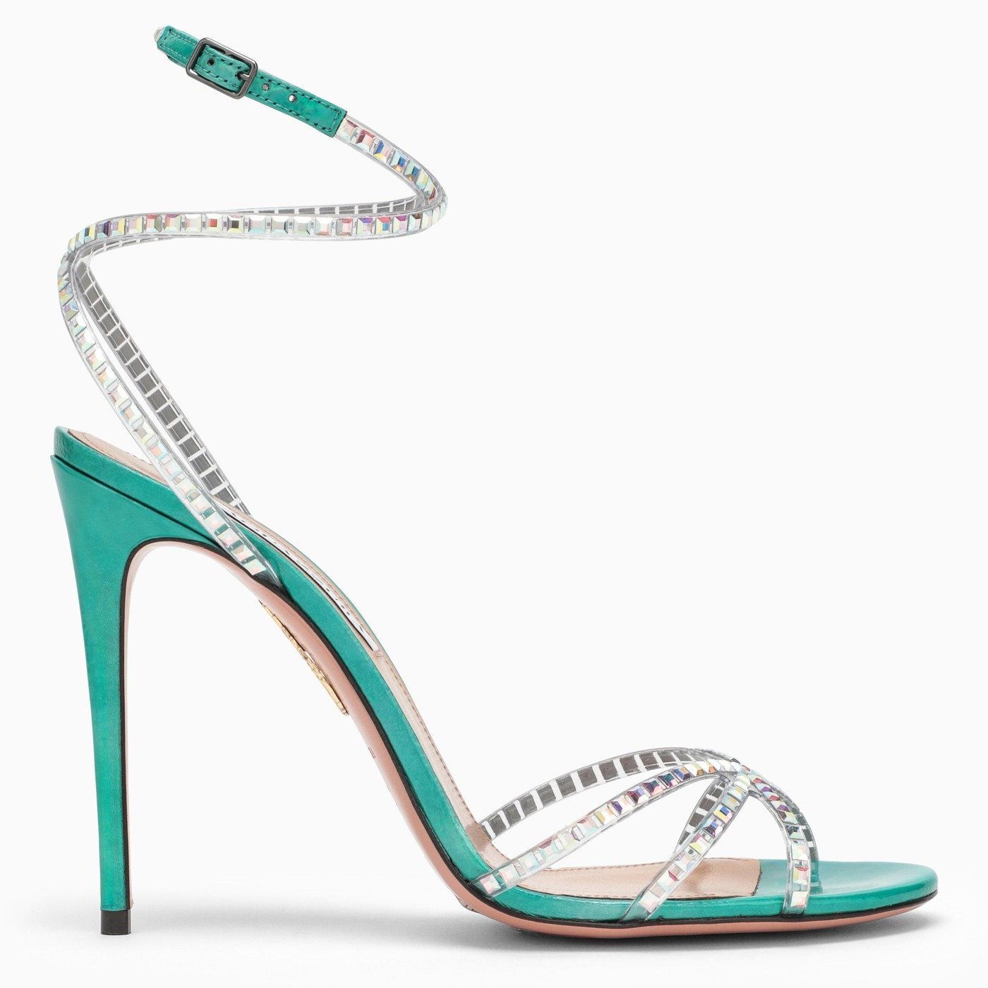 Dance Plexi Aqua blue sandal | The Double F