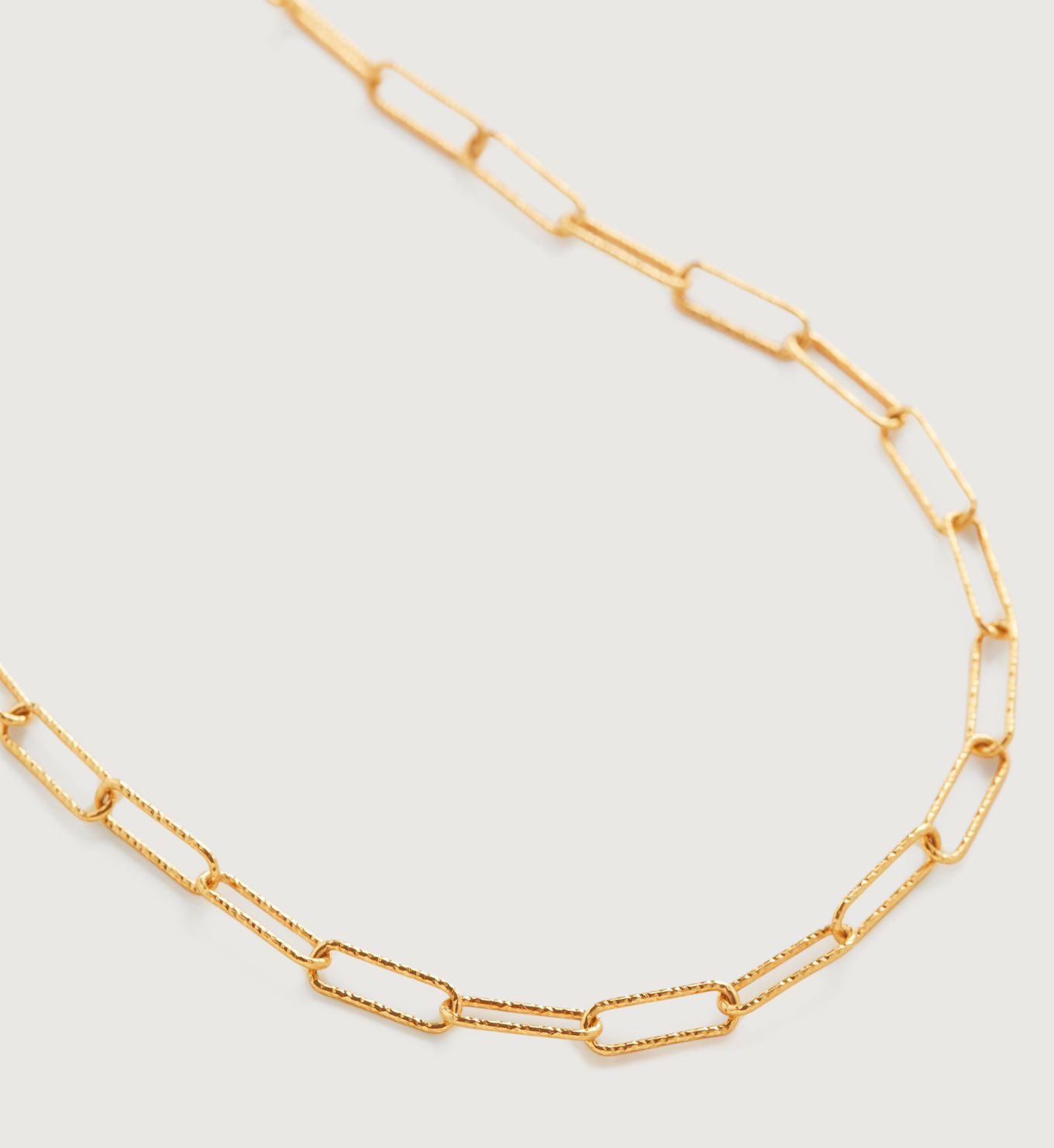 Alta Textured Chain Necklace Adjustable 46cm/18' | Monica Vinader (Global)