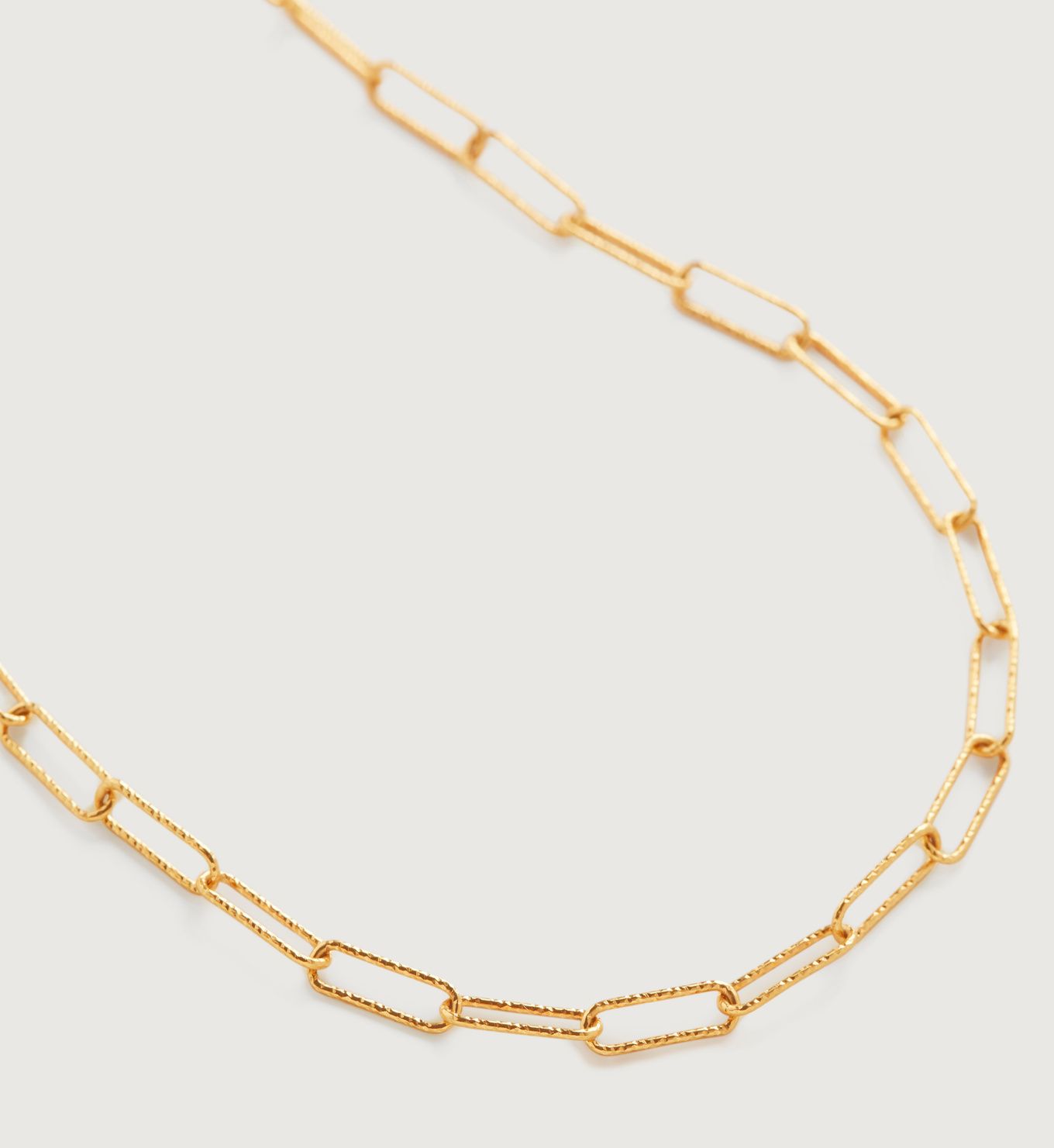 Alta Textured Chain Necklace Adjustable 46cm/18' | Monica Vinader (US)