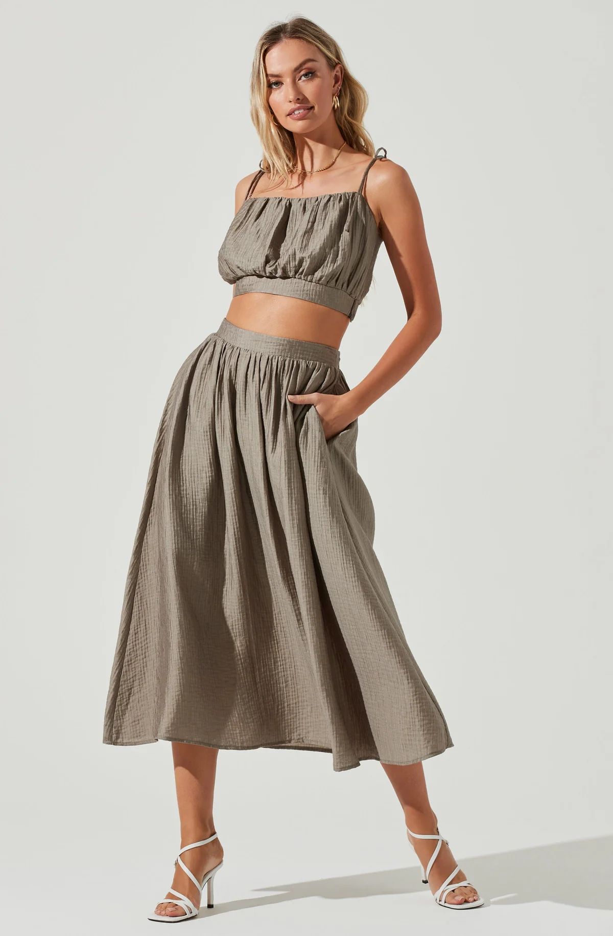 Terra Bella High Waist Midi Skirt | ASTR The Label (US)