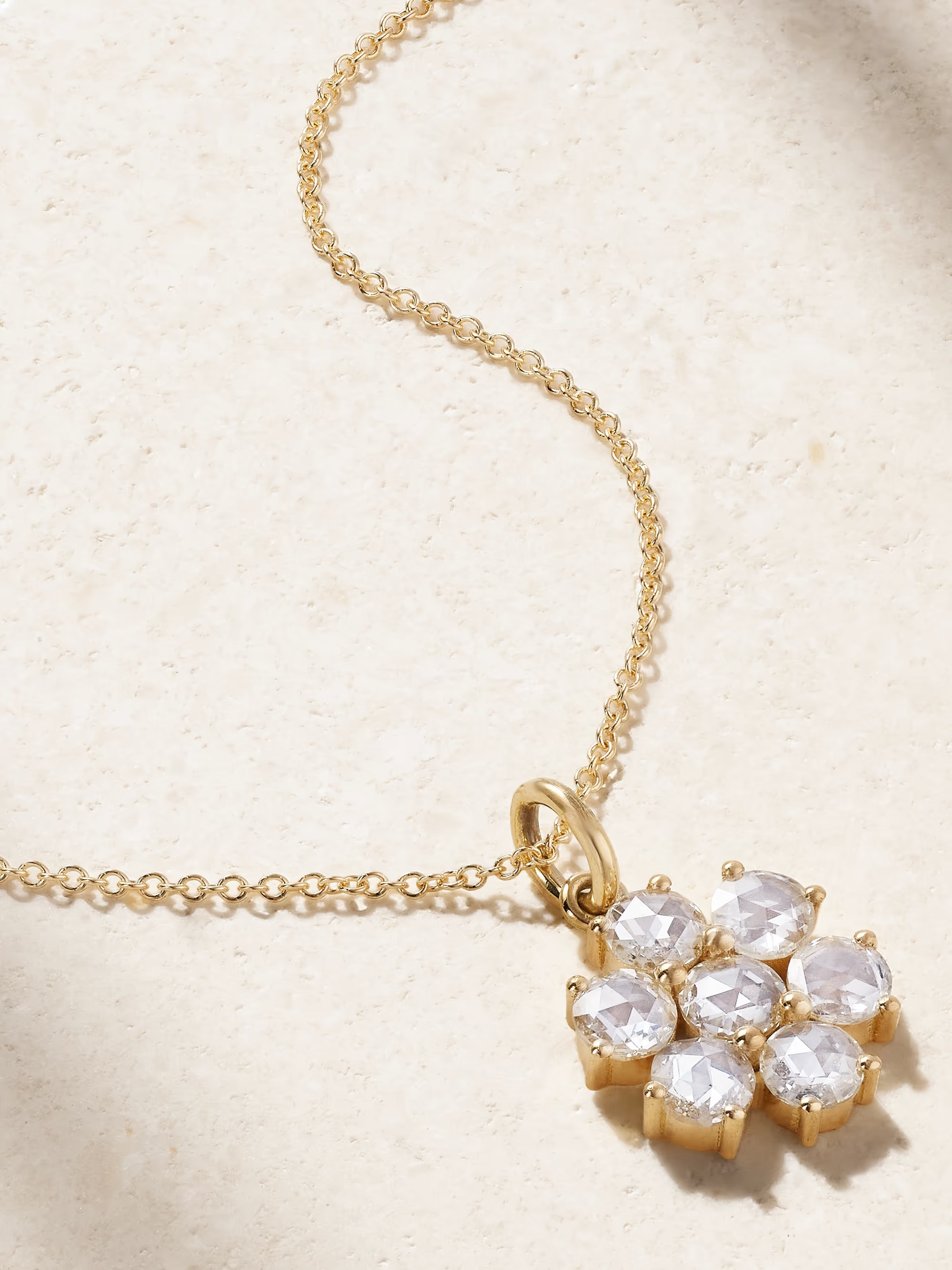 Daisy Bloom 18-karat gold diamond necklace | NET-A-PORTER (US)