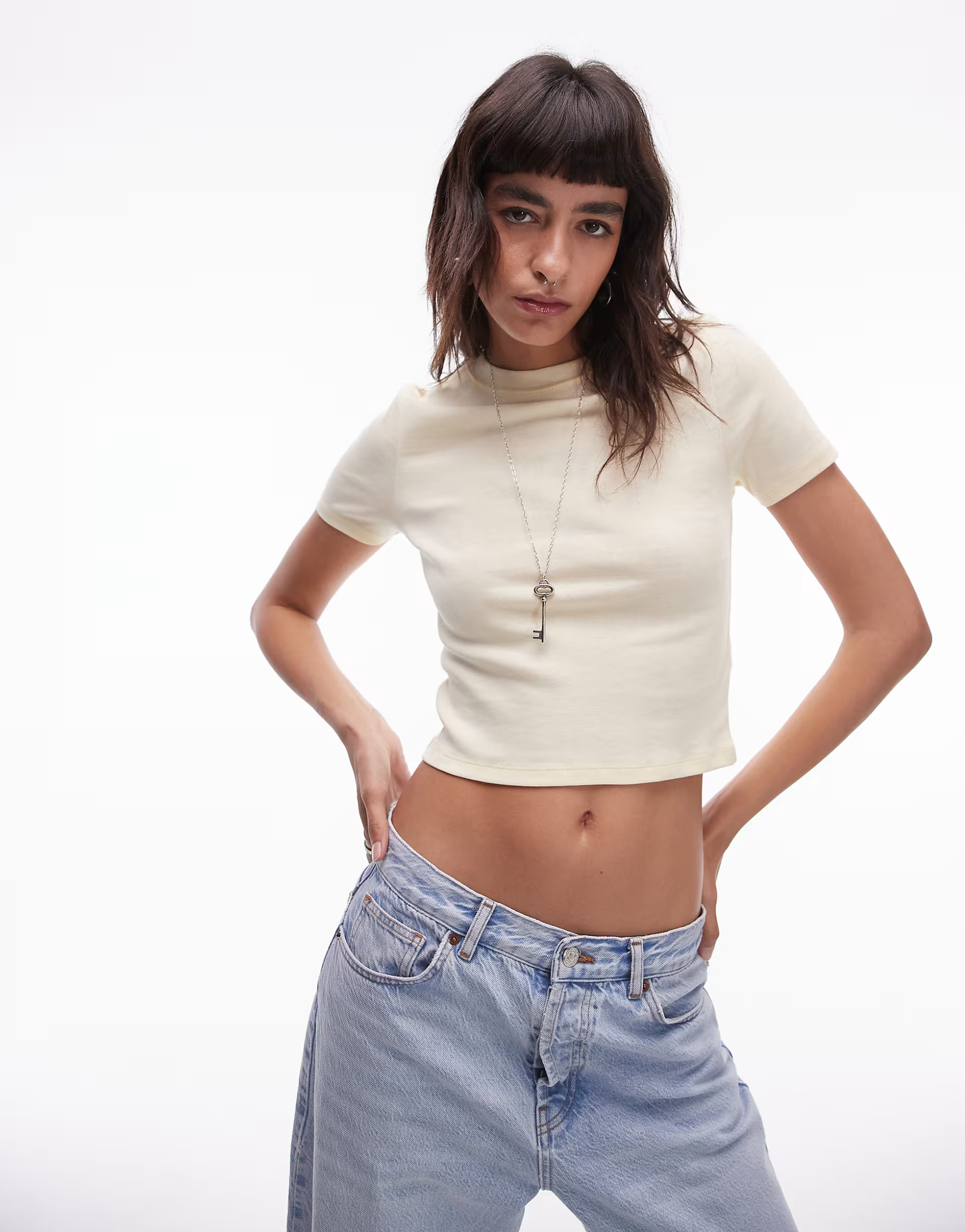 Topshop everyday tee in buttermilk | ASOS (Global)