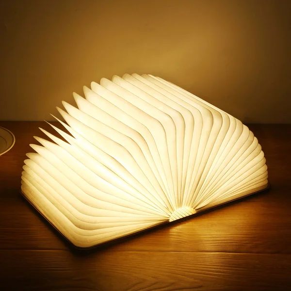Portable 5 Colors 3D Creative LED Book Night Light Wooden 5V USB Rechargeable Magnetic Foldable D... | Wayfair North America