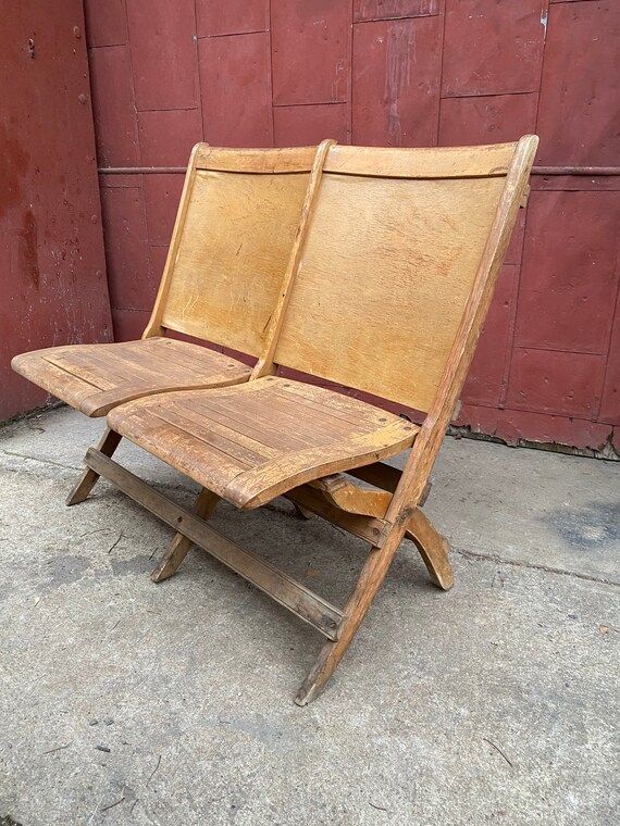 Antique Rare 1920s Theater Seats Great For Mud Rooms Entry Ways or Porch Industrial Country Farmh... | Etsy (US)