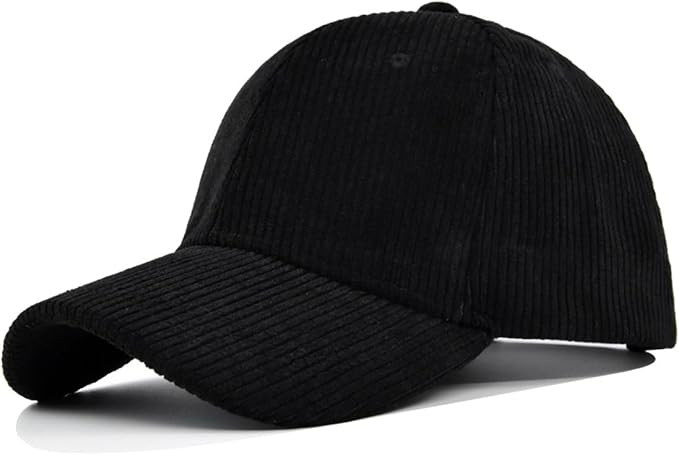 Corduroy Baseball Cap for Women Men Adjustable Vintage Low Profile Solid Color Dad Hat | Amazon (US)