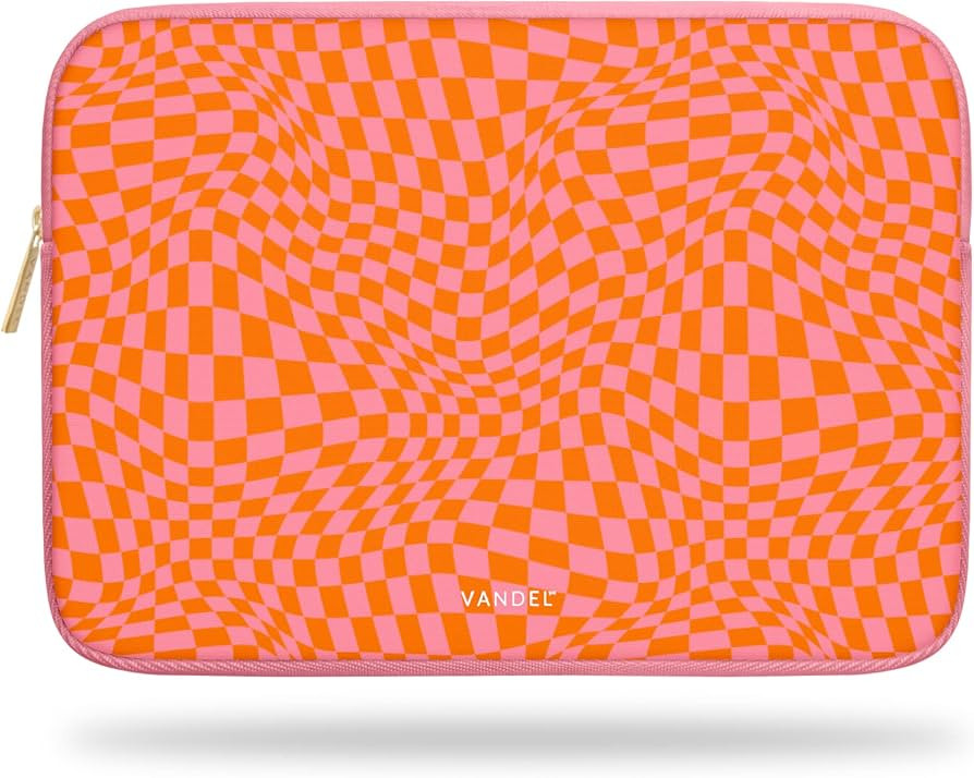 Vandel Pink Checker Neoprene Laptop Sleeve for 13 Inch MacBook Air and MacBook Pro | Amazon (US)