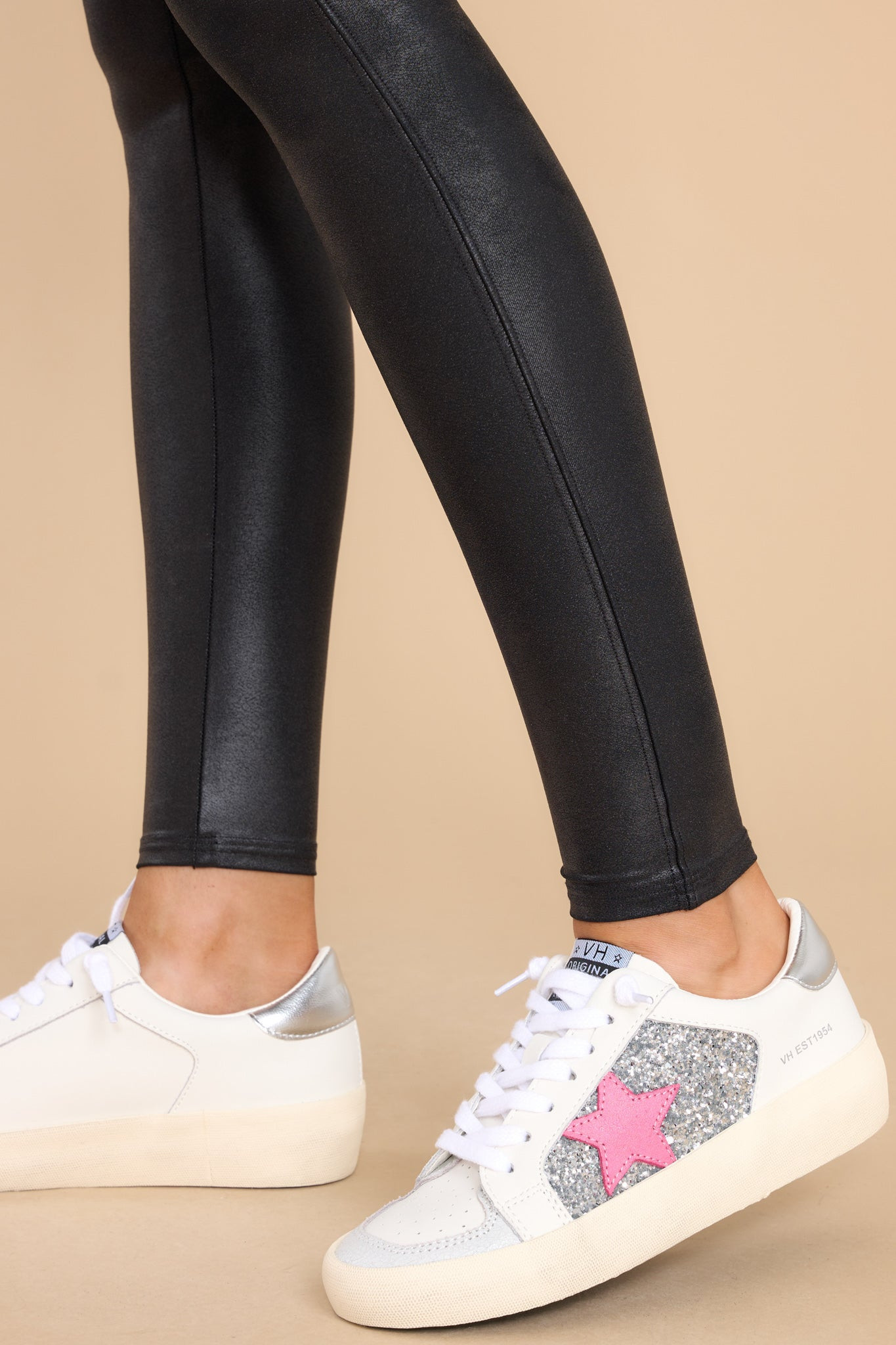 Quinn White Silver Glitter Sneakers | Red Dress 