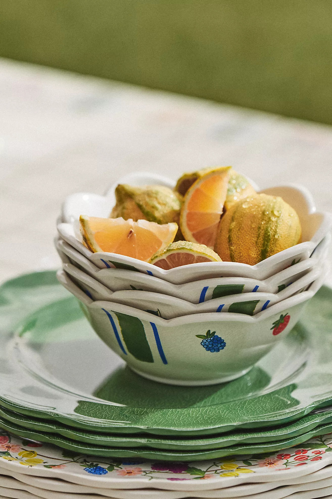 Annette Floral Melamine Nut Bowls, Set of 4 | Anthropologie (US)