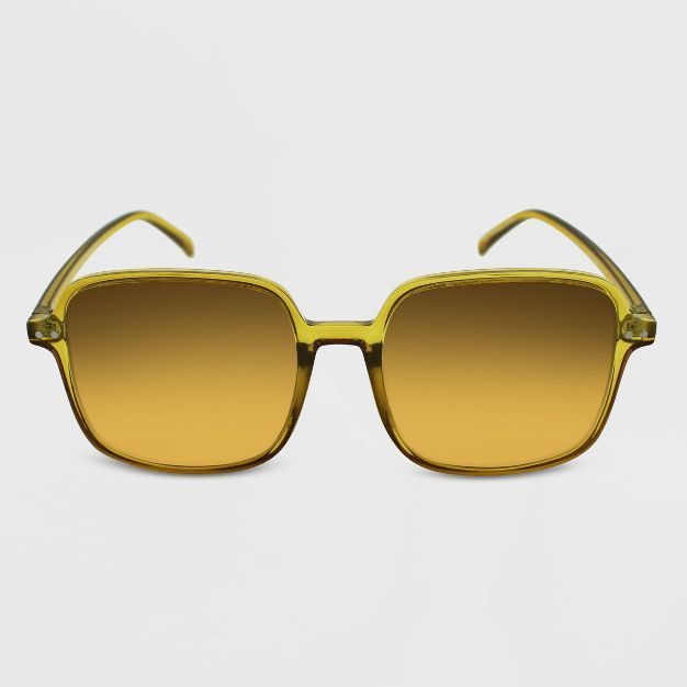 Women's Crystal Square Sunglasses - Wild Fable™ Yellow | Target