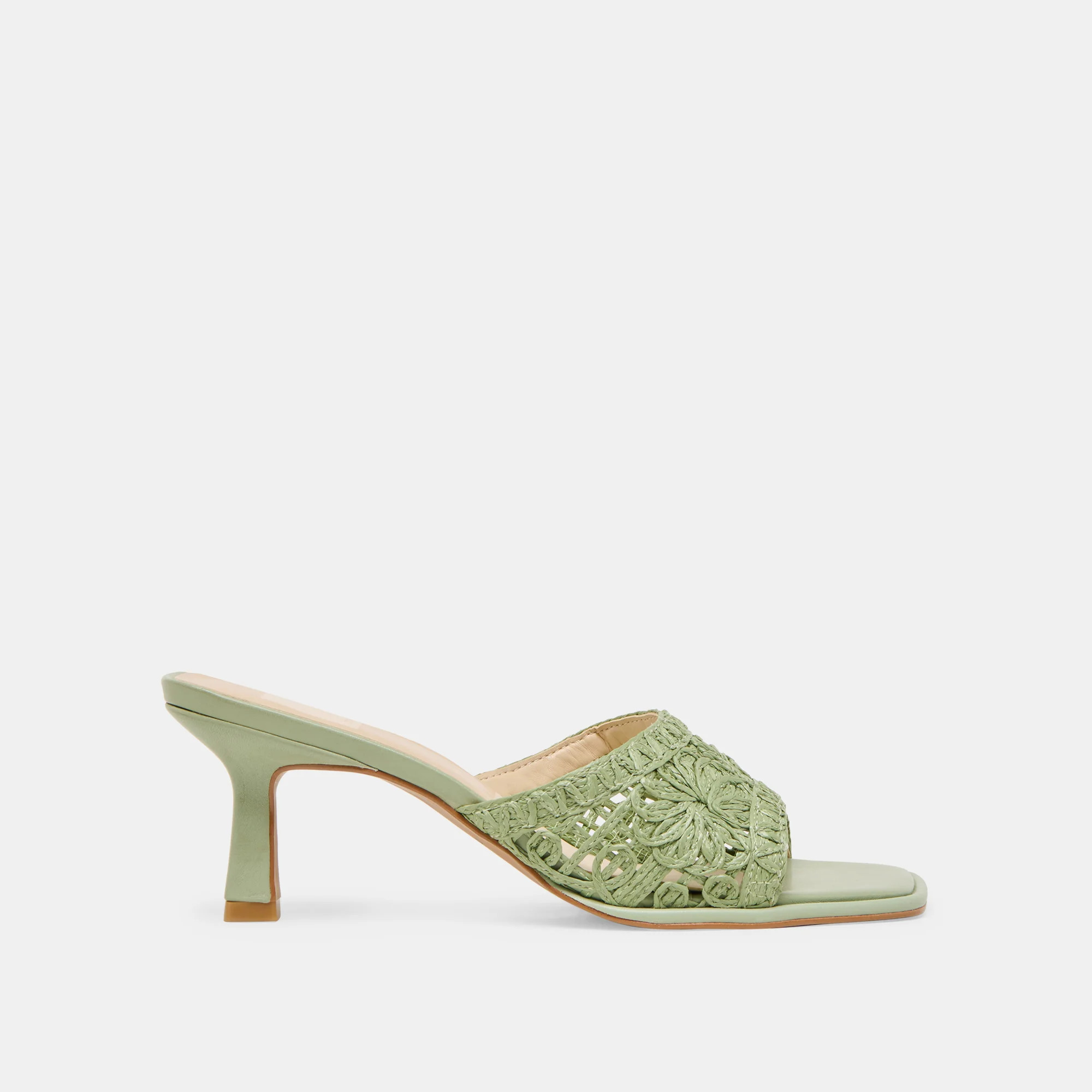 MAYLAH HEELS SAGE MACRAME | DolceVita.com