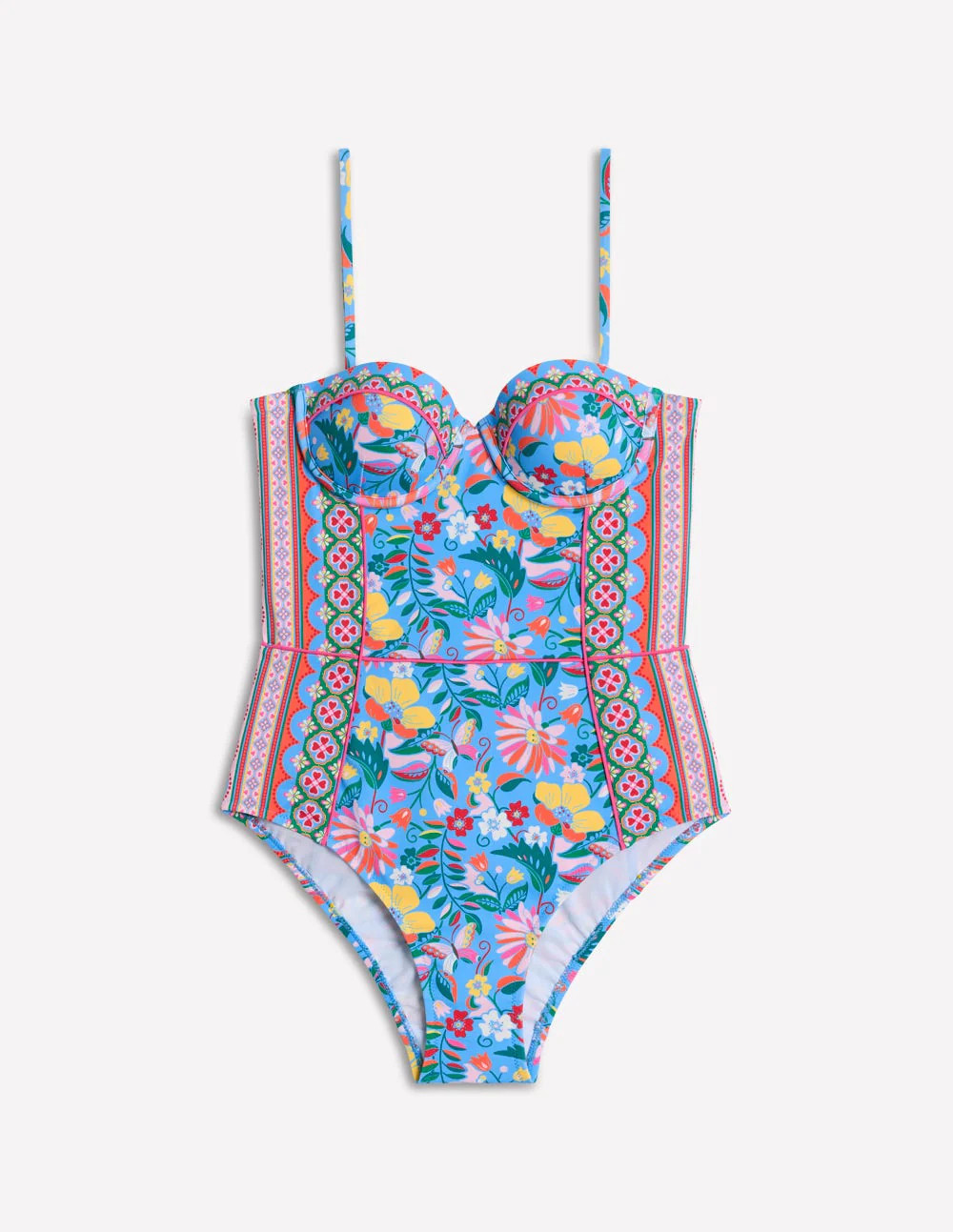Rhodes Cup-Size Swimsuit-Dawn Blue, Wildflower Trail | Boden (US)