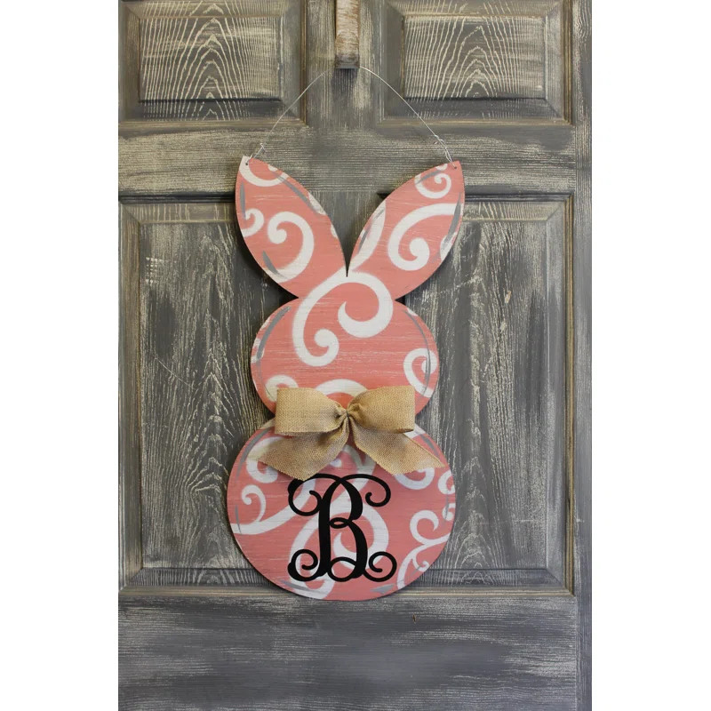 Rabbit Door Hanger Swirl Sign | Wayfair North America