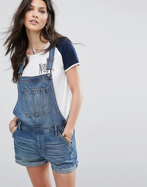 Abercrombie & Fitch Short Dungarees | ASOS UK