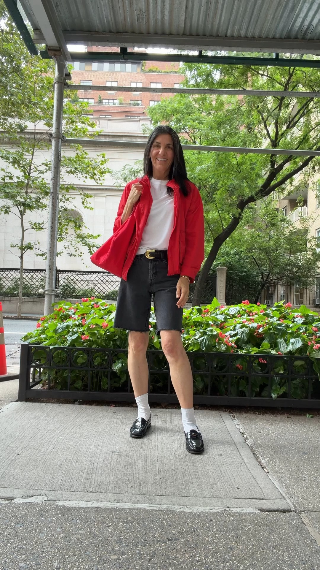 Black and white and red