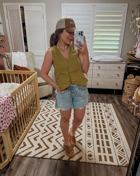 Loveeee this vest for summer. Wearing xs. Styled with these Abercrombie denim shorts. Run TTS

Summer Outfit
Vacation outfit
Amazon outfit
Jean shorts
Denim shorts


#LTKSeasonal #LTKFindsUnder50 #LTKFindsUnder100
