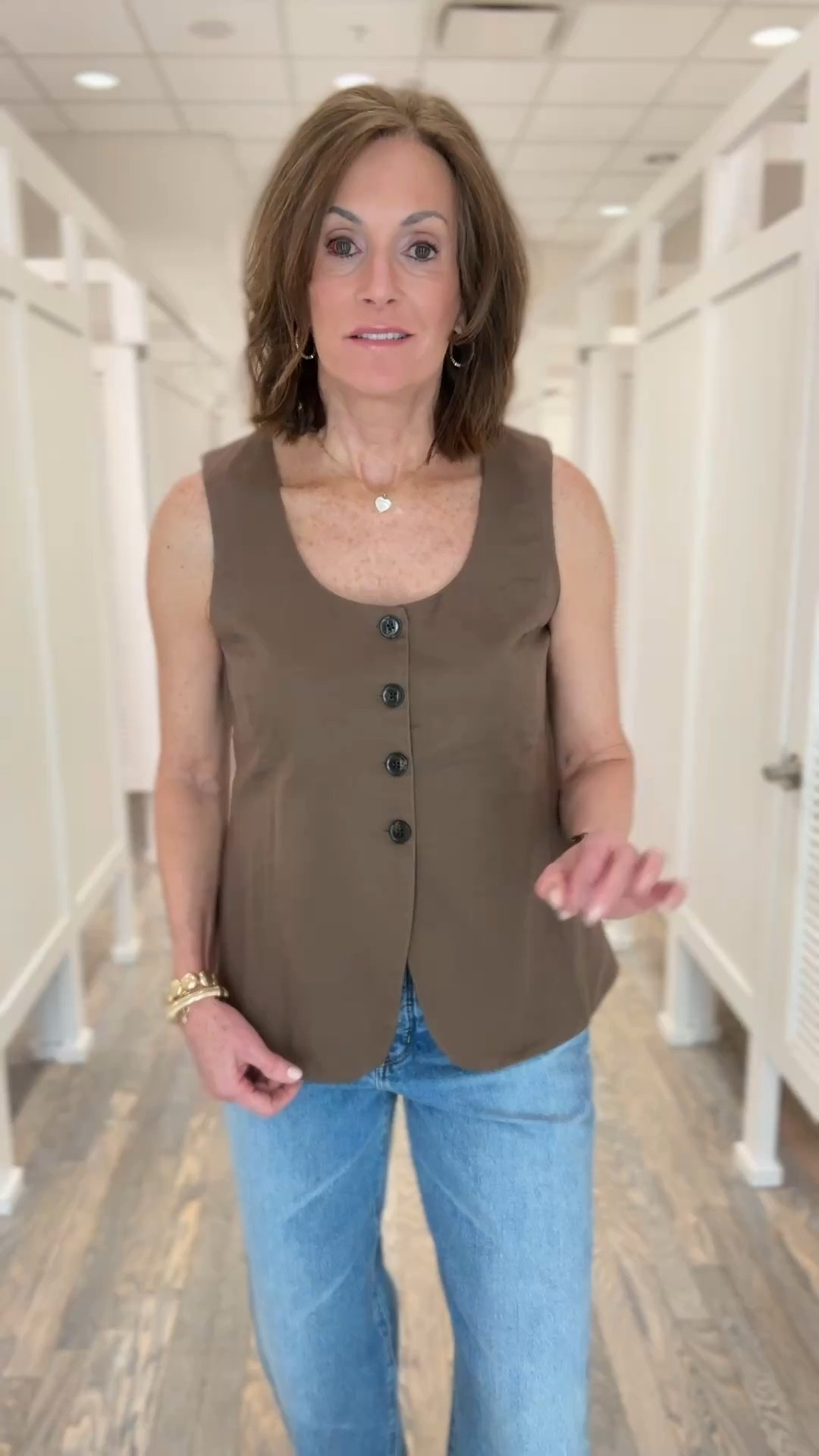 Vest - large 
Jeans - size 28/6

Spring style Vacation style
Workwear 
Date night 

#LTKTall #LTKSaleAlert #LTKMidsize