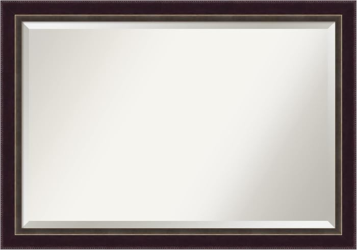 Amanti Art Bronze Wall Mirror 28x40 Signore Bronze Rectangle Bathroom Mirror for Wall Decor Livin... | Amazon (US)