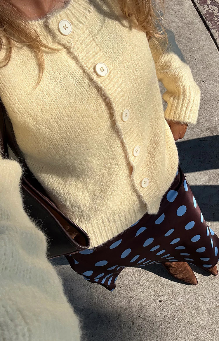 Ellia Butter Yellow Button Down Cardigan | Beginning Boutique (AU)