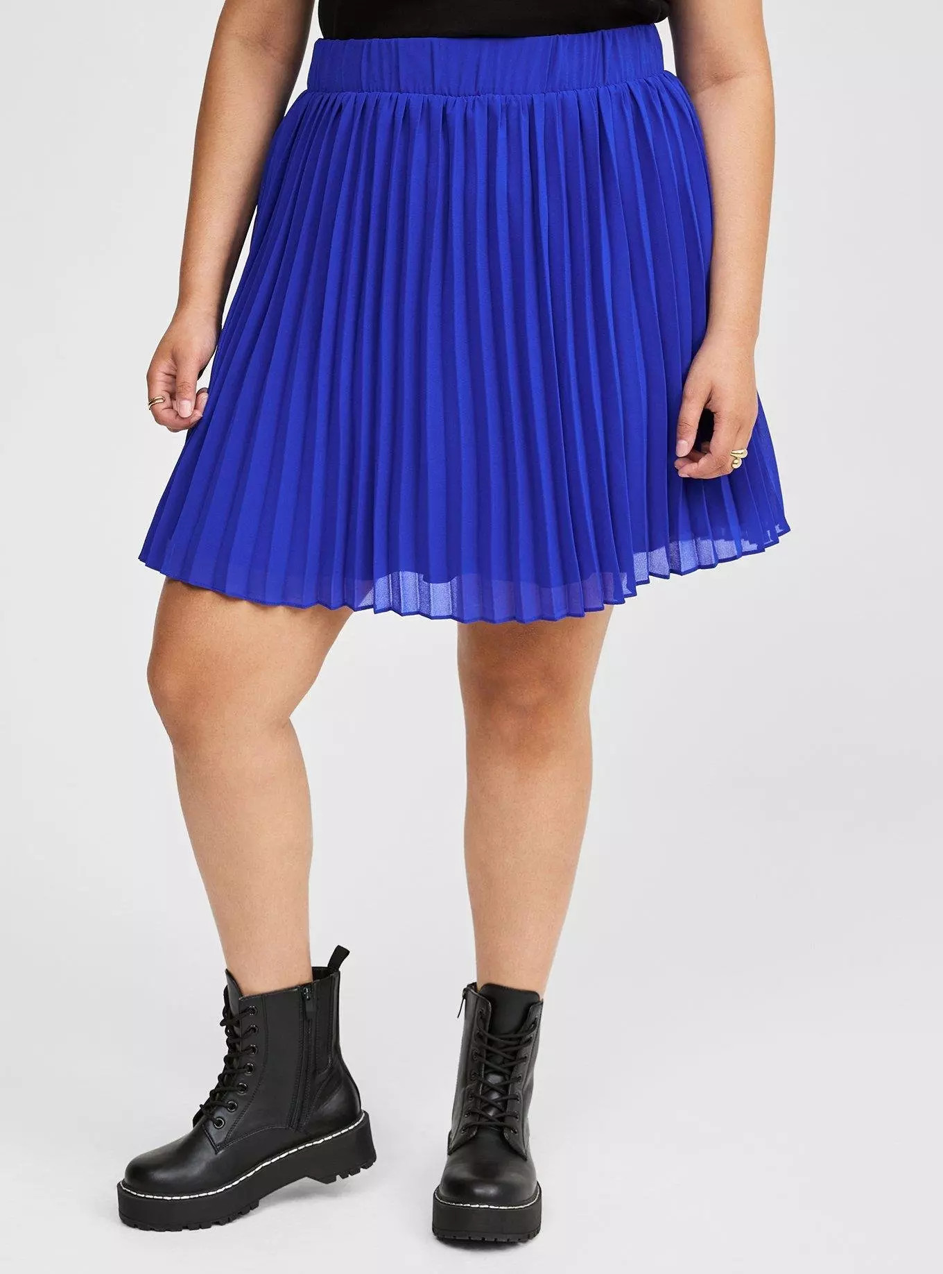 Mini Chiffon High Waist Pleated Skirt | Torrid (US & Canada)