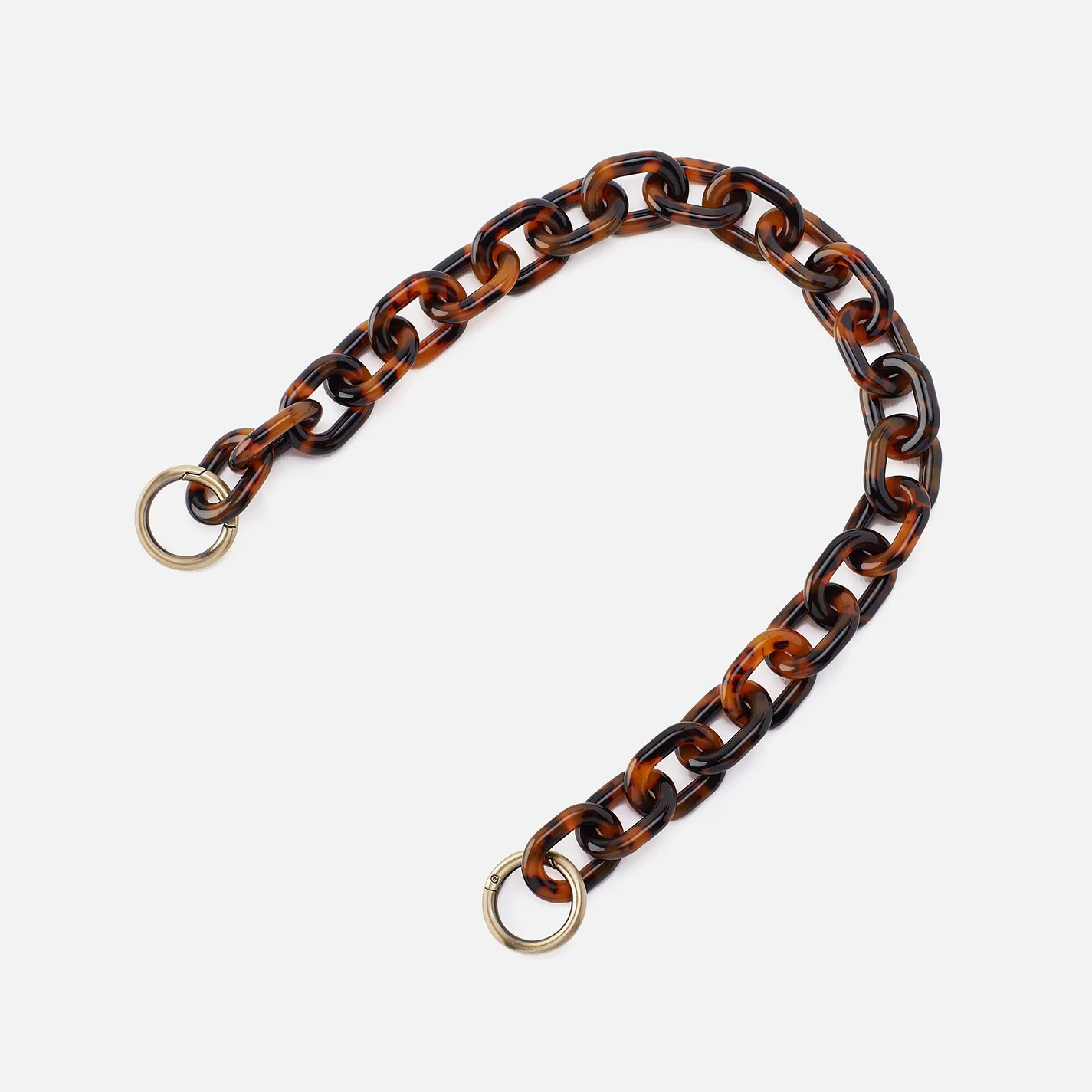 Tortoise Chain Strap In Acetate Chain - Tortoise Resin | HOBO Bags