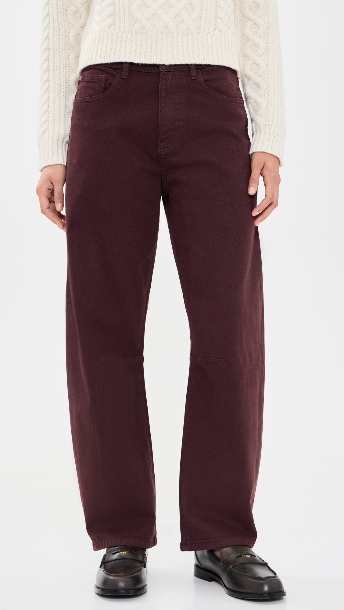 WARP + WEFT BNA Soft Curve Barrel Jeans Garnet 31 | Shopbop