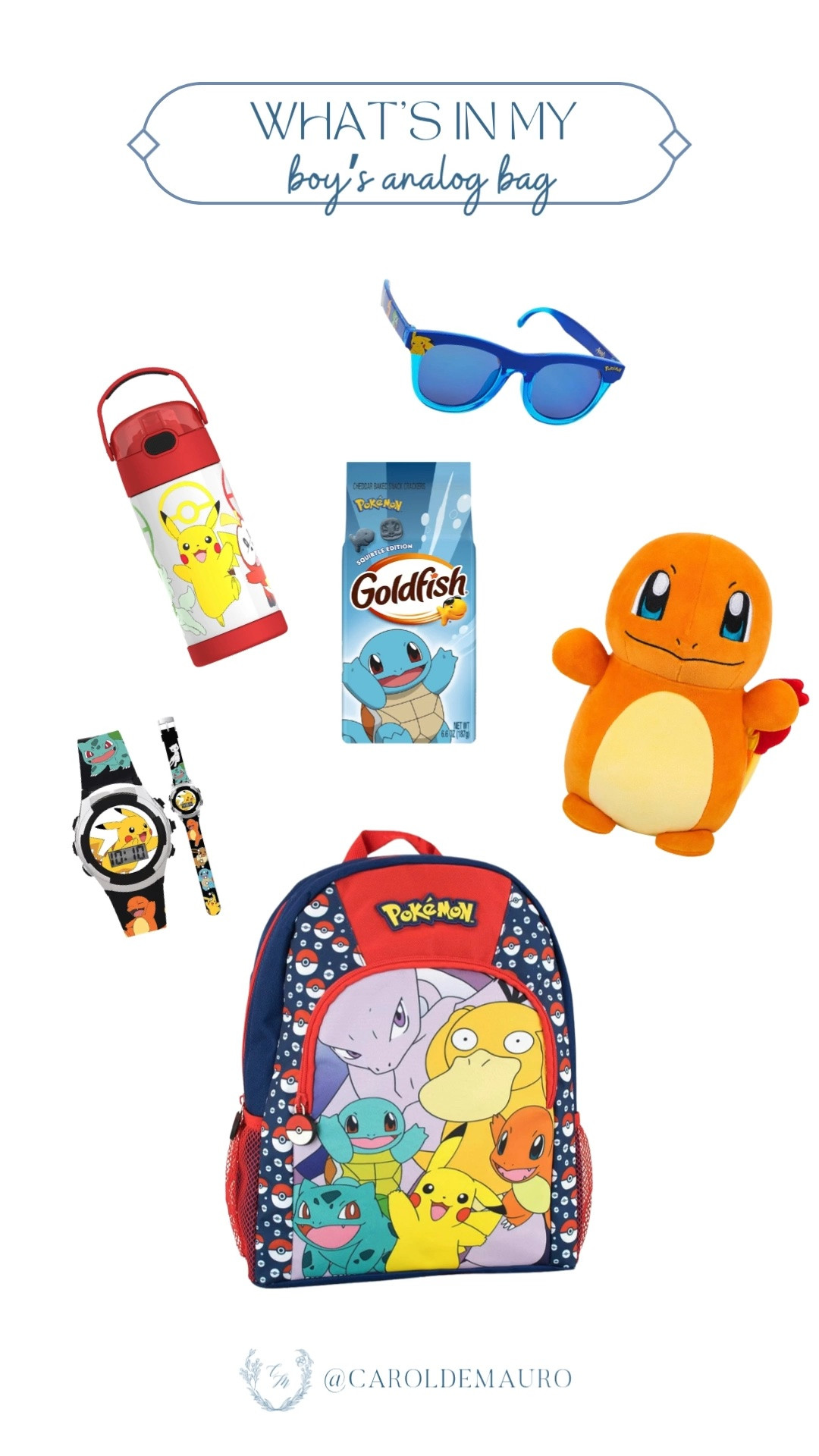 A peek inside our Pokemon obsessed bag essentials! Sunglasses, a plush Charmander, and all the snacks for on the go adventures.

what's in my bag kids, Pokemon accessories, kids travel essentials, Pokemon backpack, boys bag essentials, kids on the go snacks, toddler bag must haves

#LTKootd #LTKKids #LTKBaby