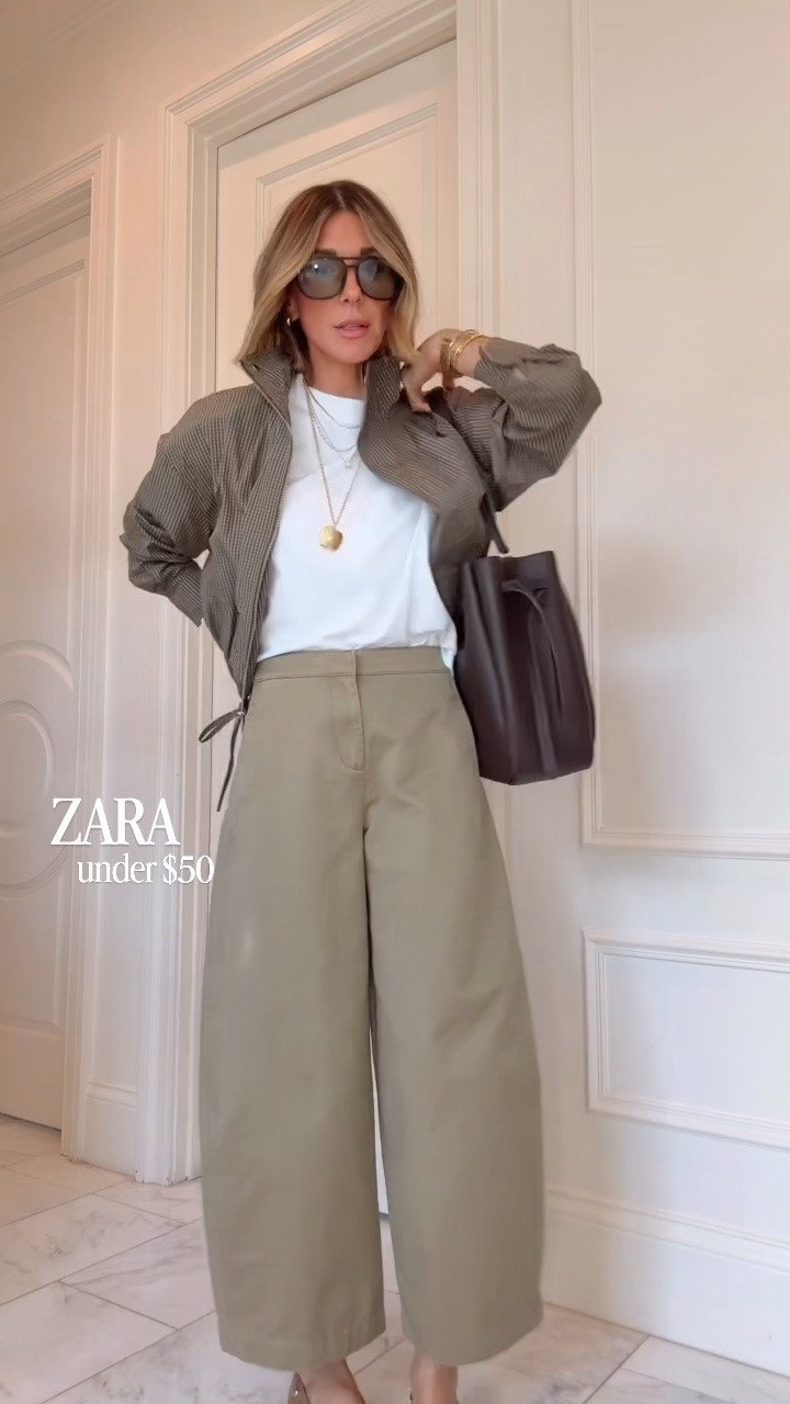Styling my latest Zara haul for fall! Wearing size XS in the trousers.

#LTKootd #LTKSeasonal #LTKOver40