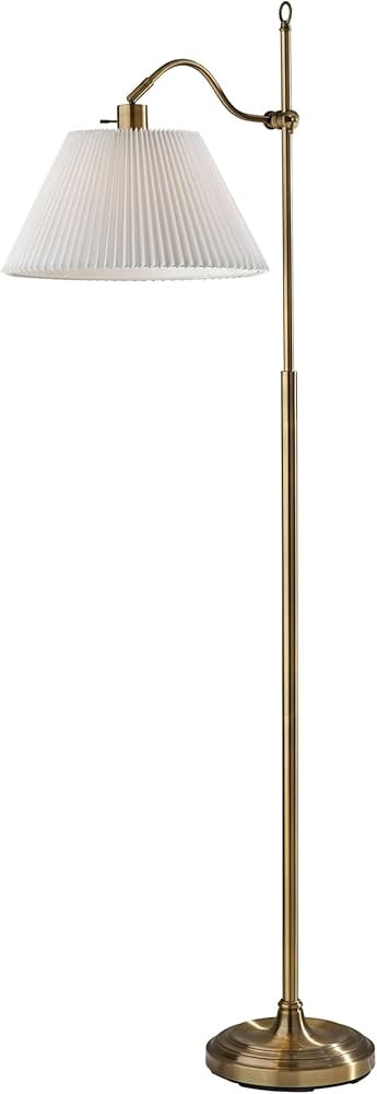 Adesso 3943-21 Derby 64.75 inch 150.00 watt Antique Brass Floor Lamp Portable Light | Amazon (US)