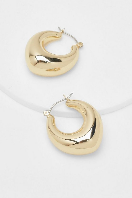 Chunky Tear Drop Hoop | Boohoo.com (US & CA)