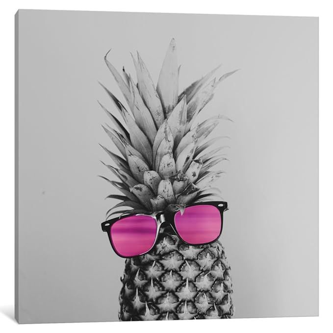 iCanvasART iCanvas Mrs. Pineapple Gallery Wrapped Canvas Art Print by Chelsea Victoria 26" x 26" | Amazon (US)