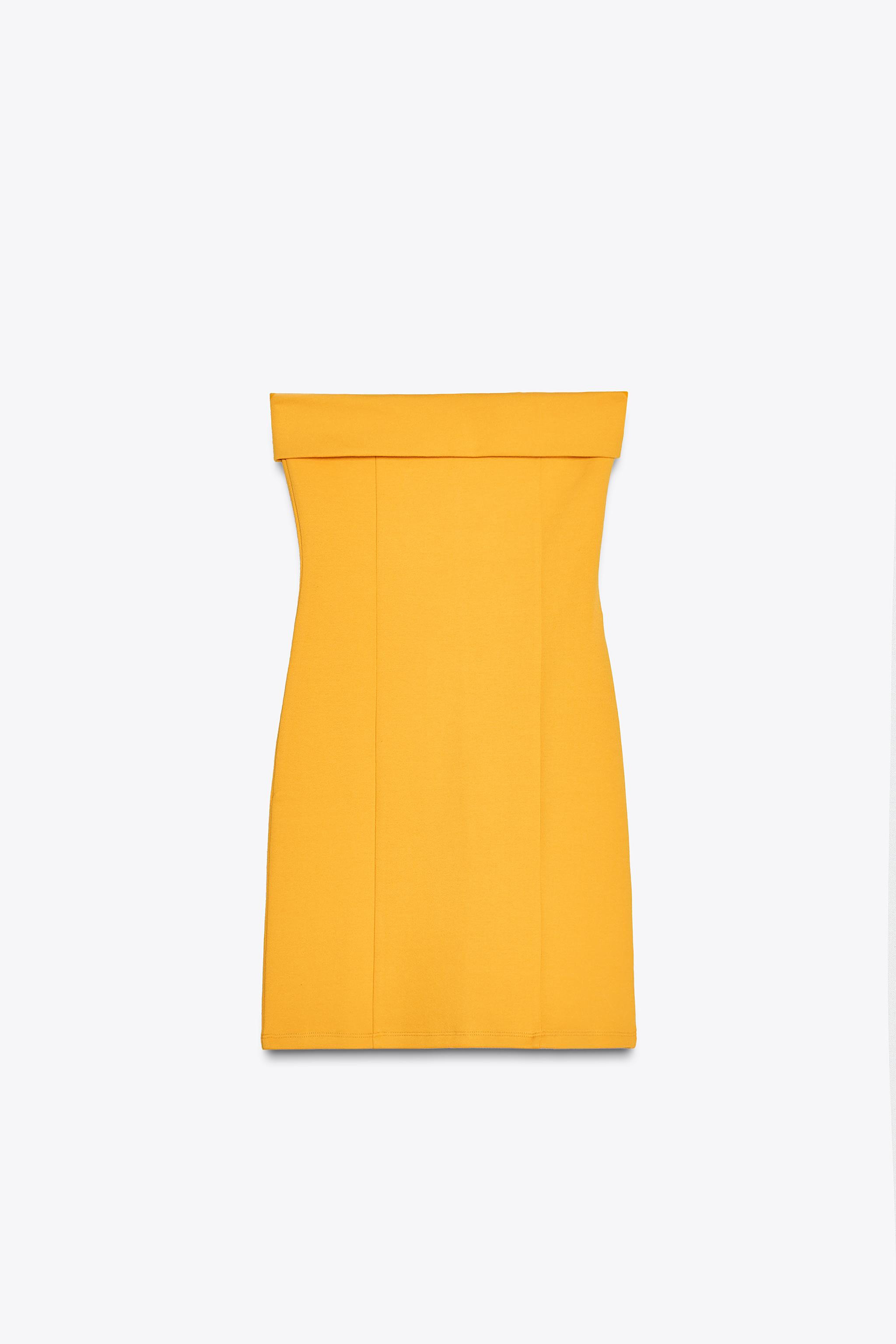 INTERLOCK STRAPLESS DRESS | Zara US