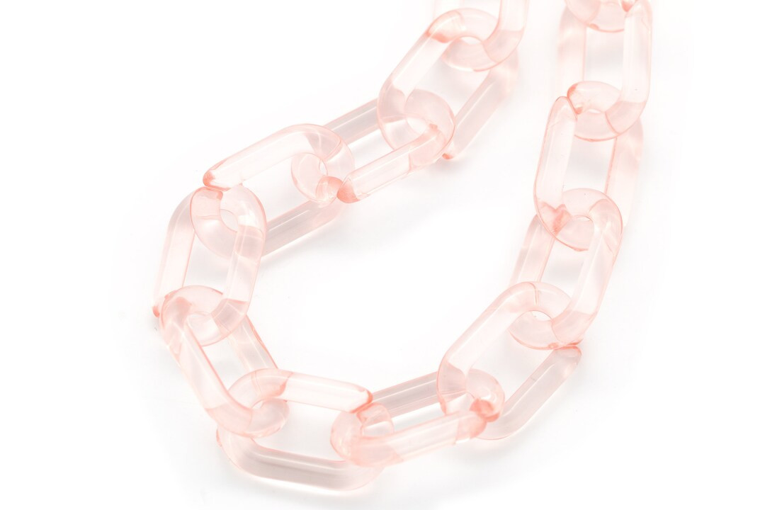 Pink Acrylic Oval Chain O3-G13 1 Meter Open Link per Size - Etsy | Etsy (US)