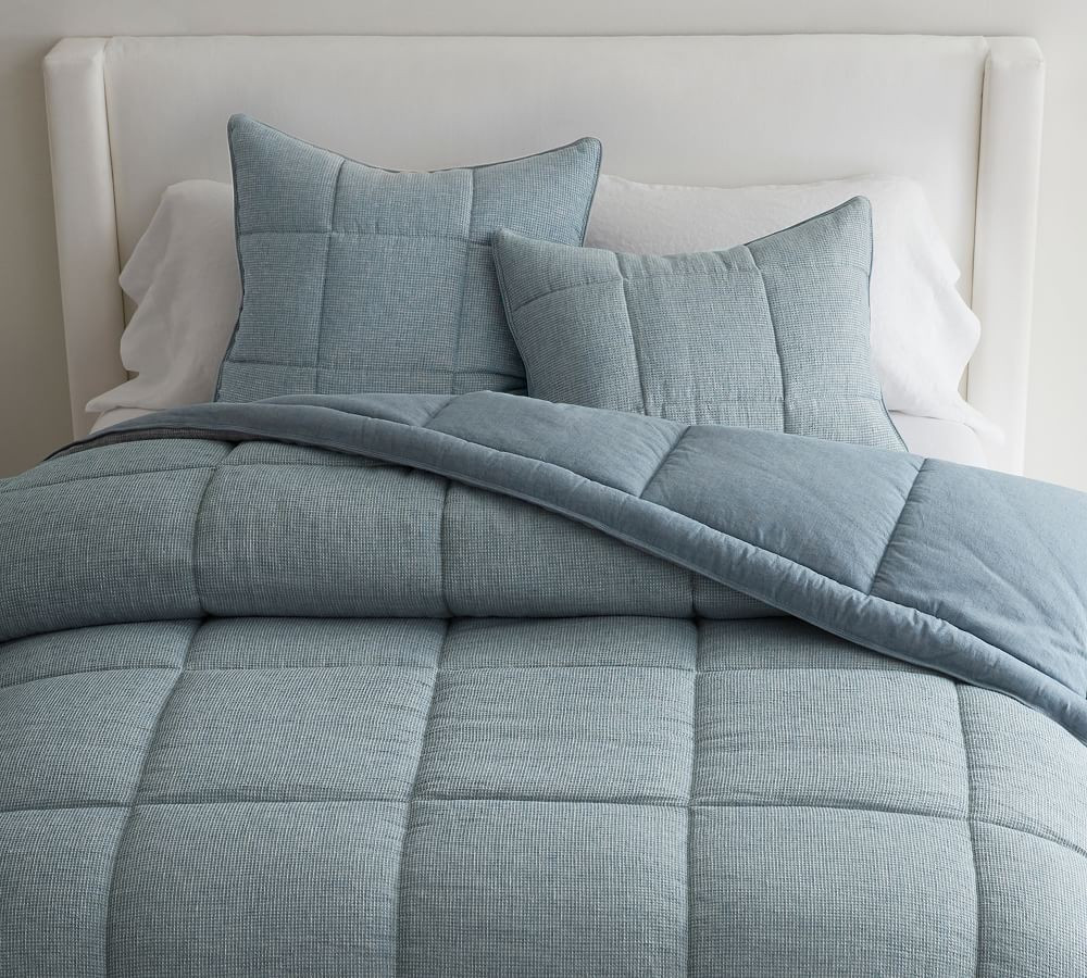 Belgian Flax Linen Waffle Comforter | Pottery Barn (US)